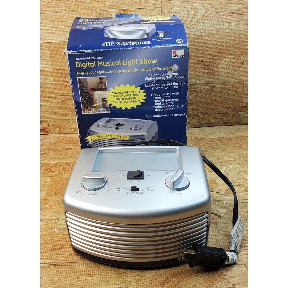 Mr Christmas Digital Musical Light Show Indoor Use Model 60001 Tested Works